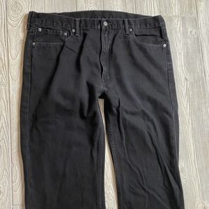 Levis 505 Regular Fit Jeans Black Denim Men’s 40x32 Dark 100% Cotton